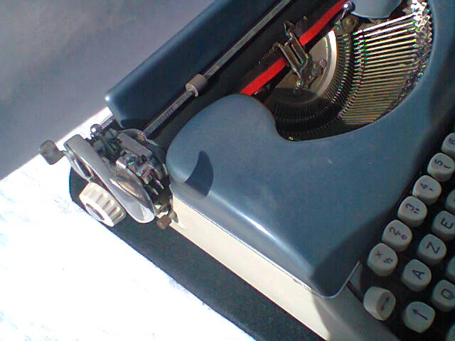 Typewriter Japy Script portable blue 50-60 years