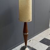 Rare Wood floor lamp with contra diabolo base 1960s