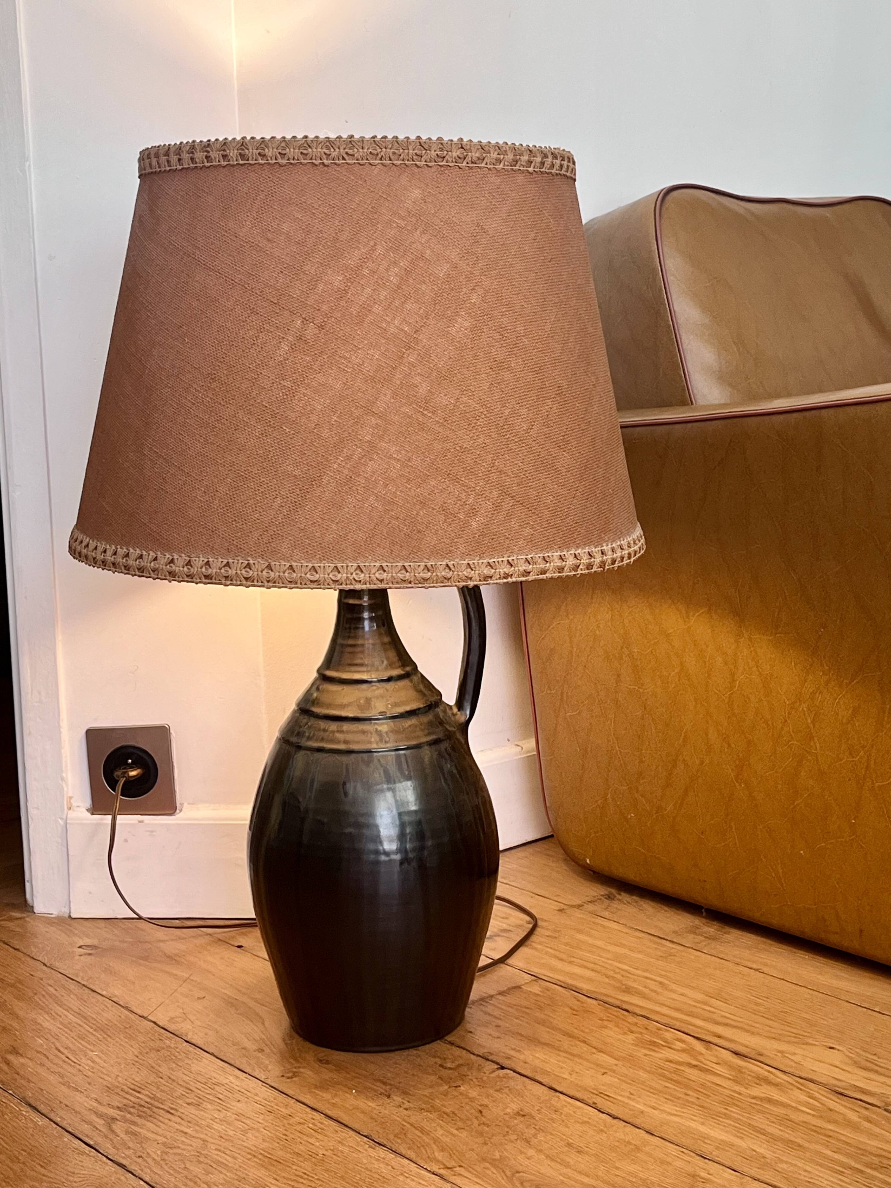 Large vintage lamp - Ceramic (74cm) - Accolay/Vallauris style