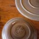 Dessert service, 18 plates and a sandstone dish from Salins les Bains, 1960s