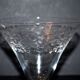 Set of 2 flared crystal glasses engraved guilloche scrolls art deco 1920 champagne cocktail cup