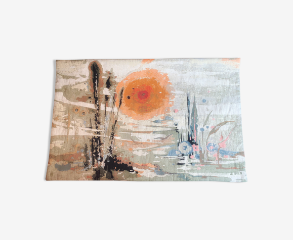 Tapestry "Vespérale" by Thérèse Le Guen for Robert Four in Aubusson, France (circa 1965)