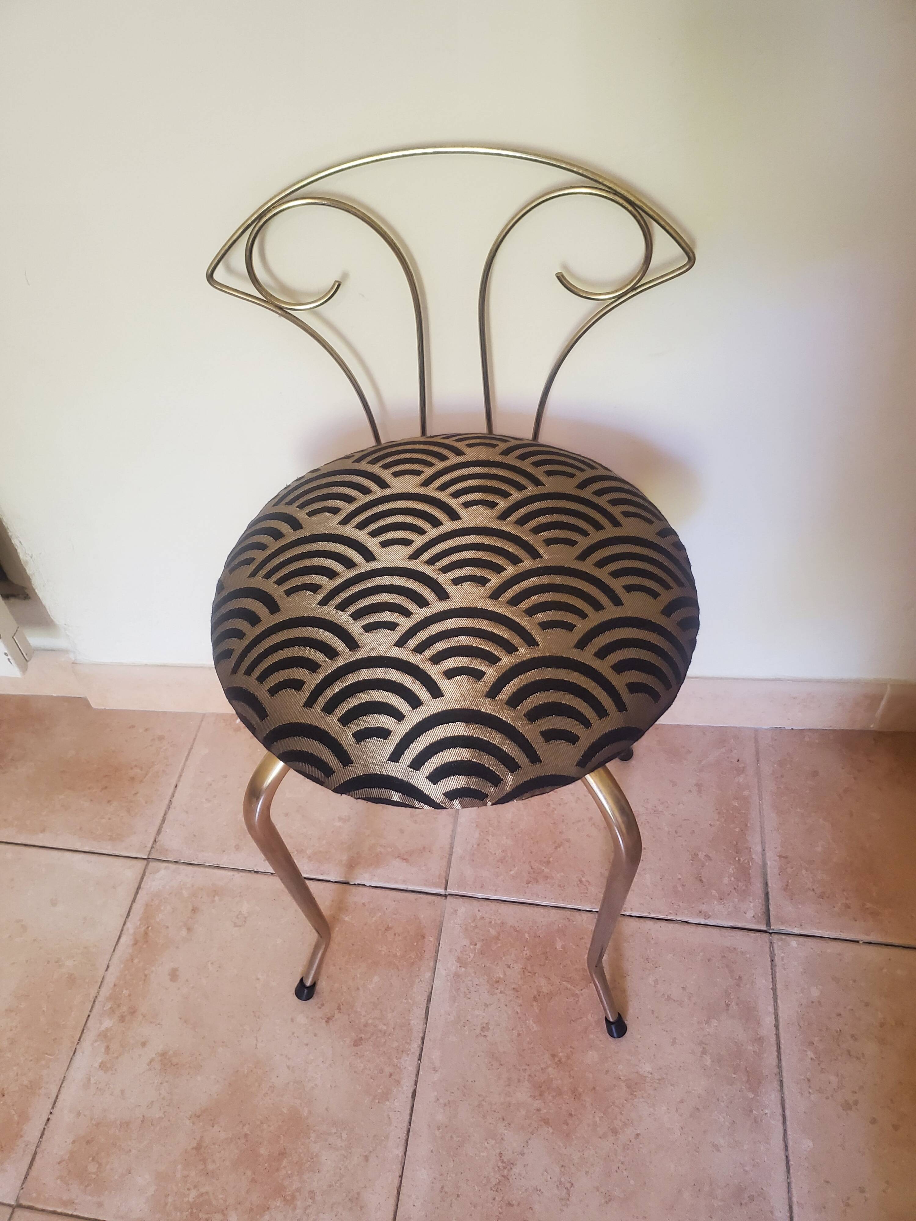 Art Deco swivel dressing table chair
