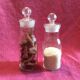 Set 2 old vintage kitchen glass jars