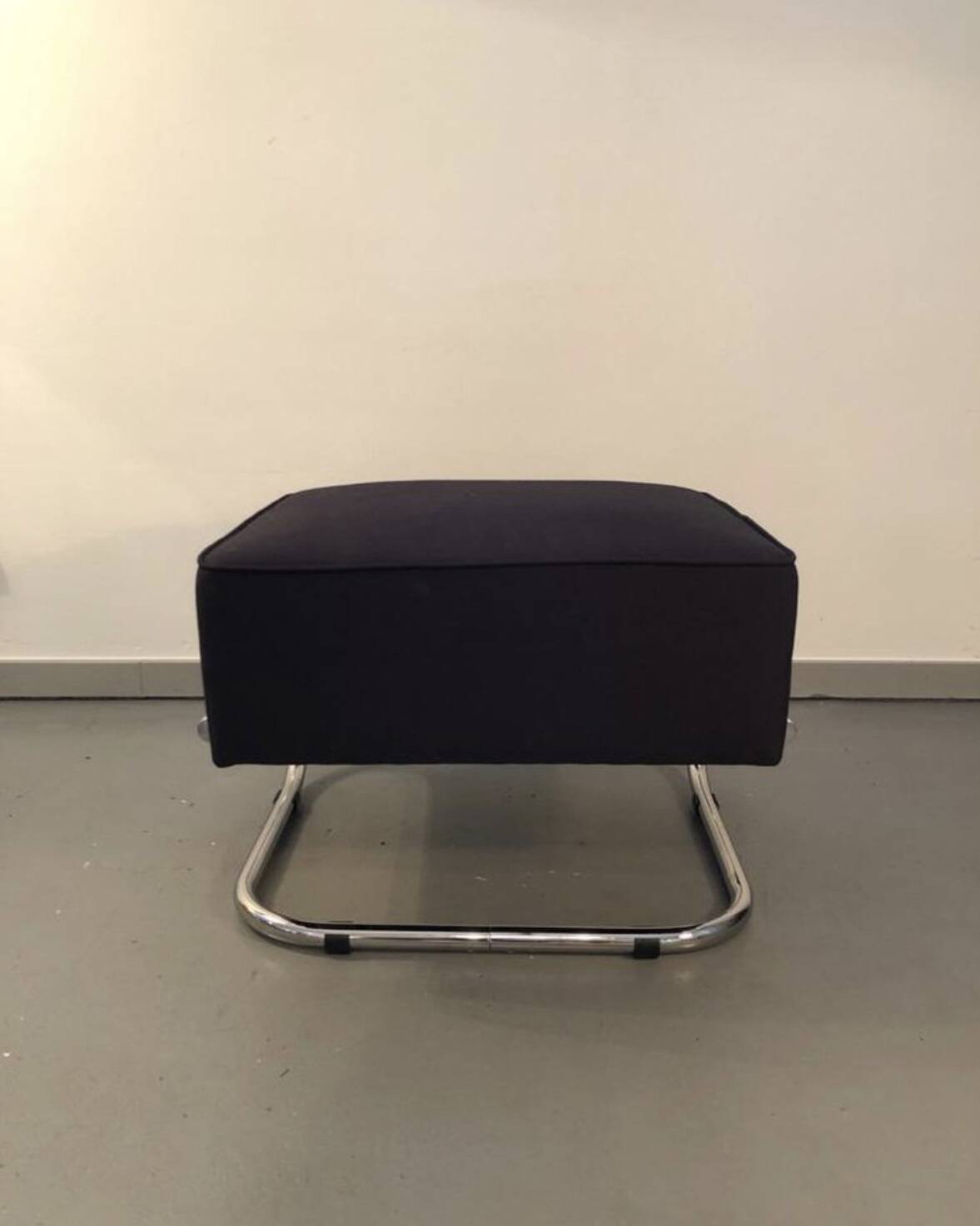 Vintage Bauhaus Tubular Taburet Ottoman