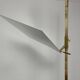 70s design floor lamp, brass and travertine, Hollywood Regency