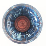 Vintage blue ceramic vase