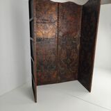 Late 18th-century Belgian embossed leather folding screen – after Daniel Marot