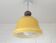 Vintage beige glass pendant lamp / semi flush mount / hanging light