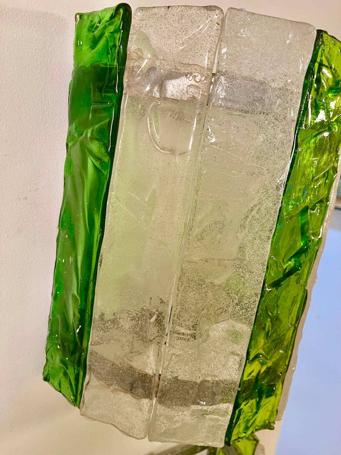 Pair of Murano glass wall lights Abano Poli by Poliarte, Italy 1970