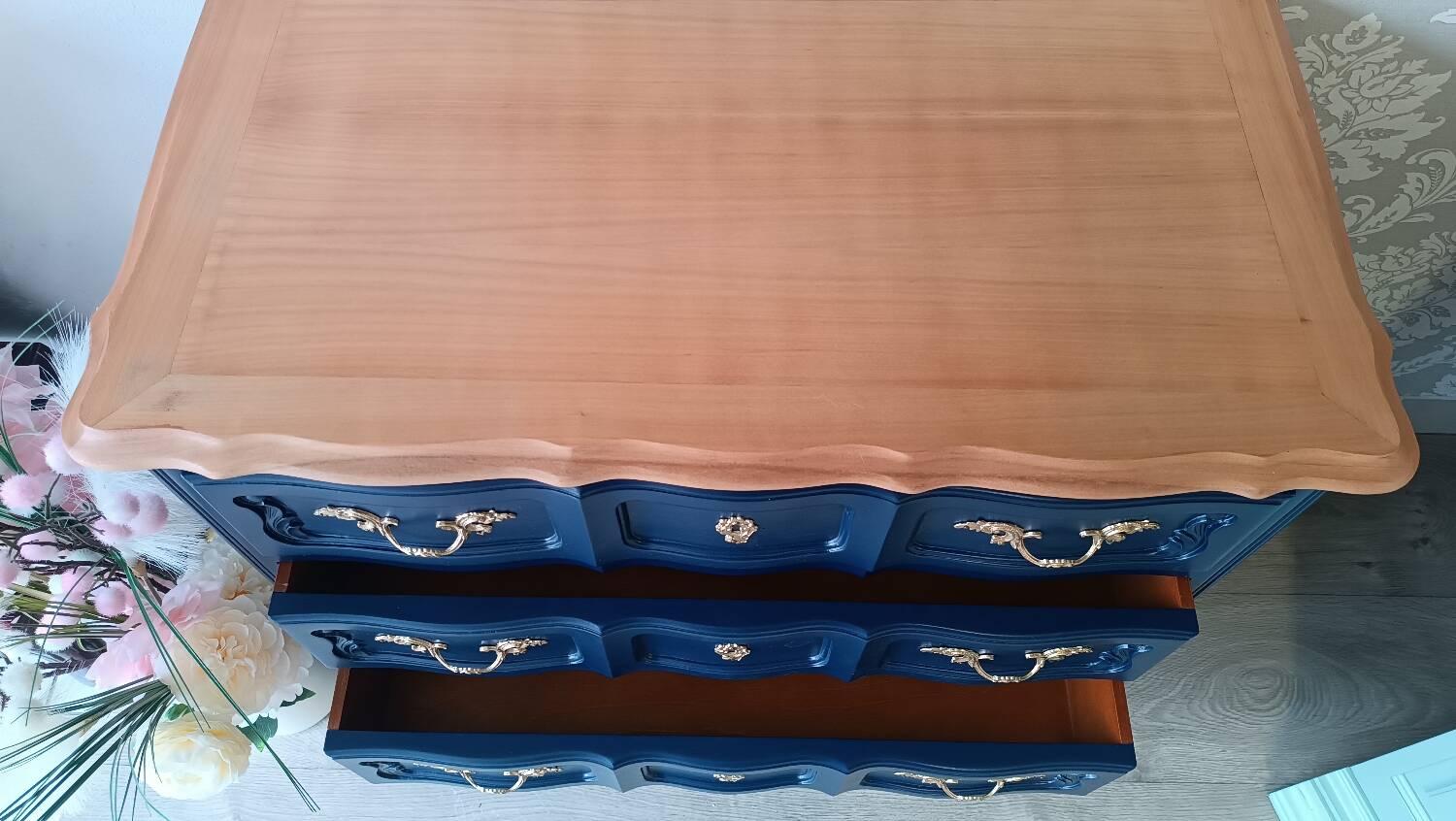 Louis XV style chest of drawers with a makeover