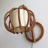 Wall lamp in rattan from the 50