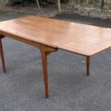 Vintage Teak dining table, "Paris TV cabinet" 1960 + extensions