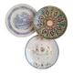 Hand-painted artisanal flat plates