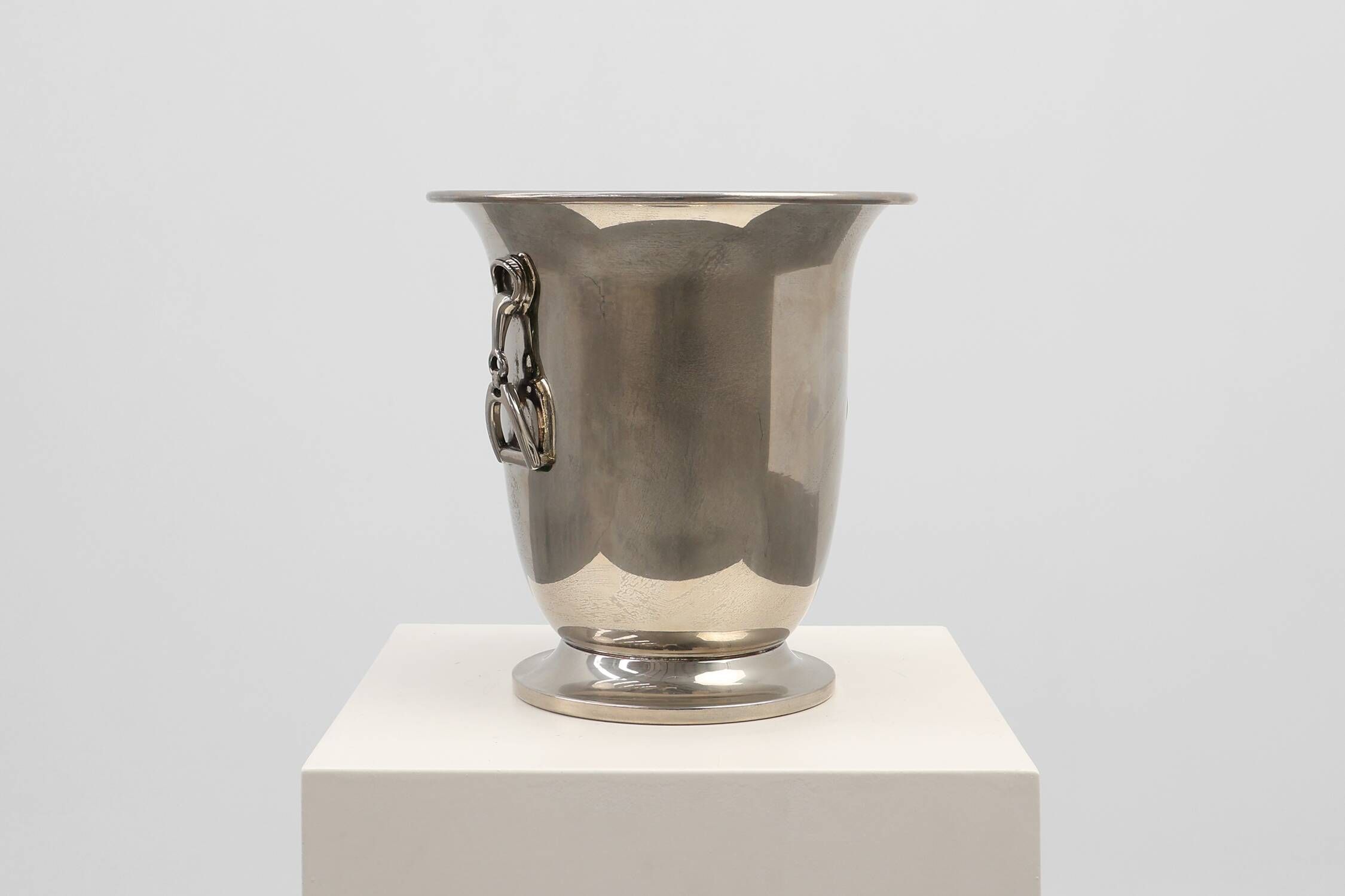 Art Deco Equestrian Champagne bucket with Stirrup handles, France 1930s