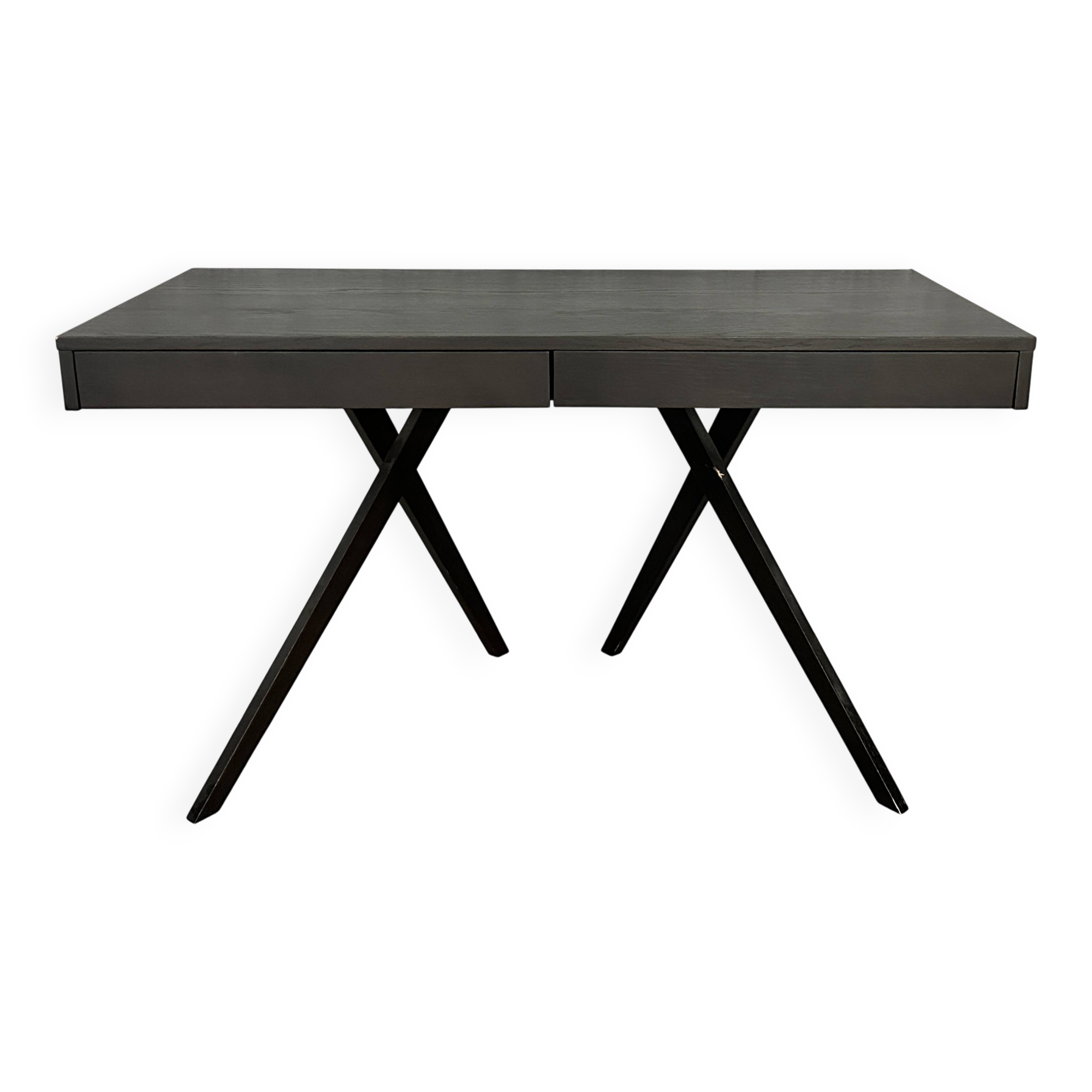 Brown wooden desk made