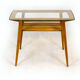 Wooden Coffee Table with Glass Top from Drevozpracujici Druzstvo, 1960s