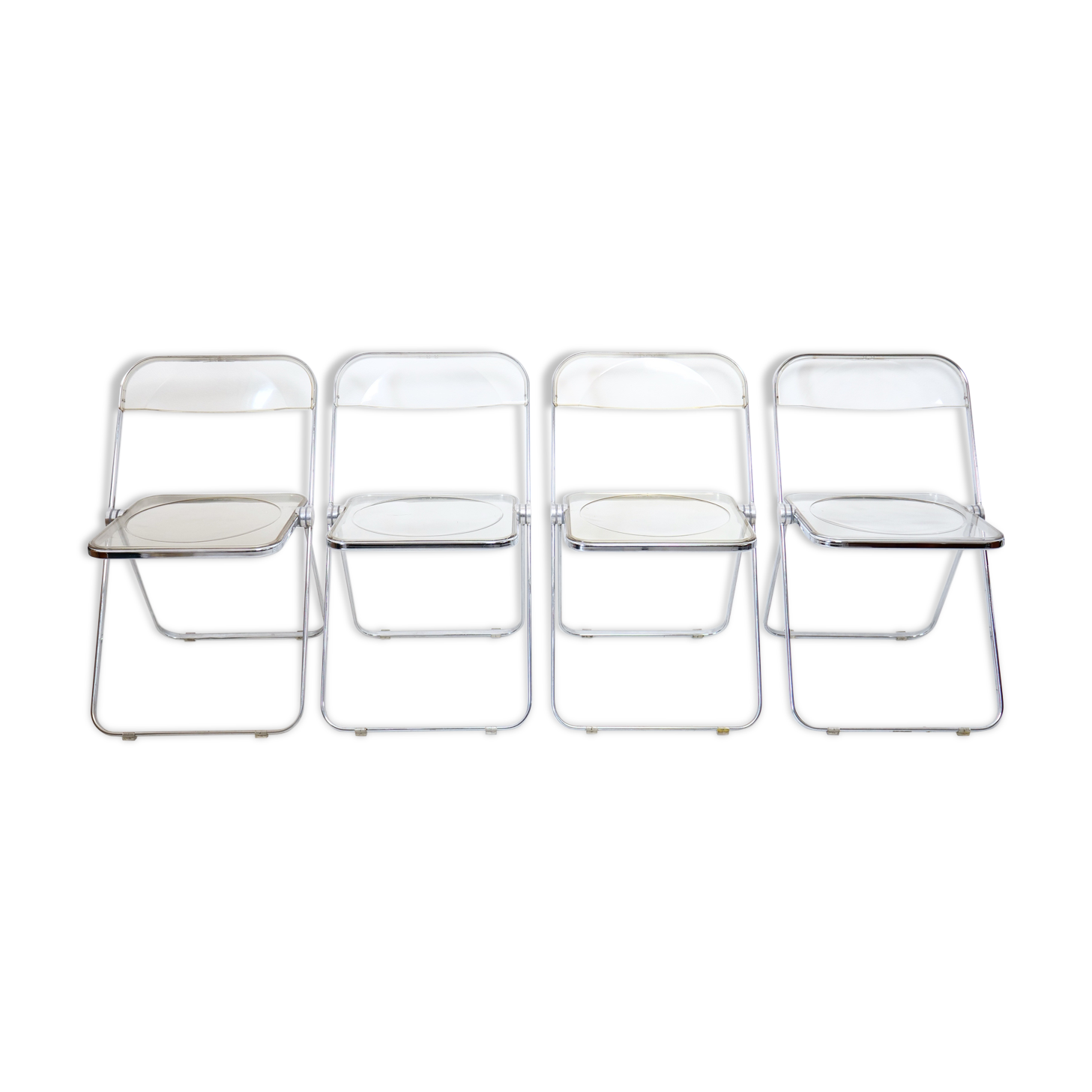 Suite of 4 Plia chairs by Giancarlo Piretti for castelli