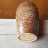 Former ceramic vase marron beige vintage 70s