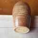 Former ceramic vase marron beige vintage 70s