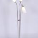 Czech Art Deco Floor Lamp in Chrome, Opal Glass and Lacquered Wood, 1930s