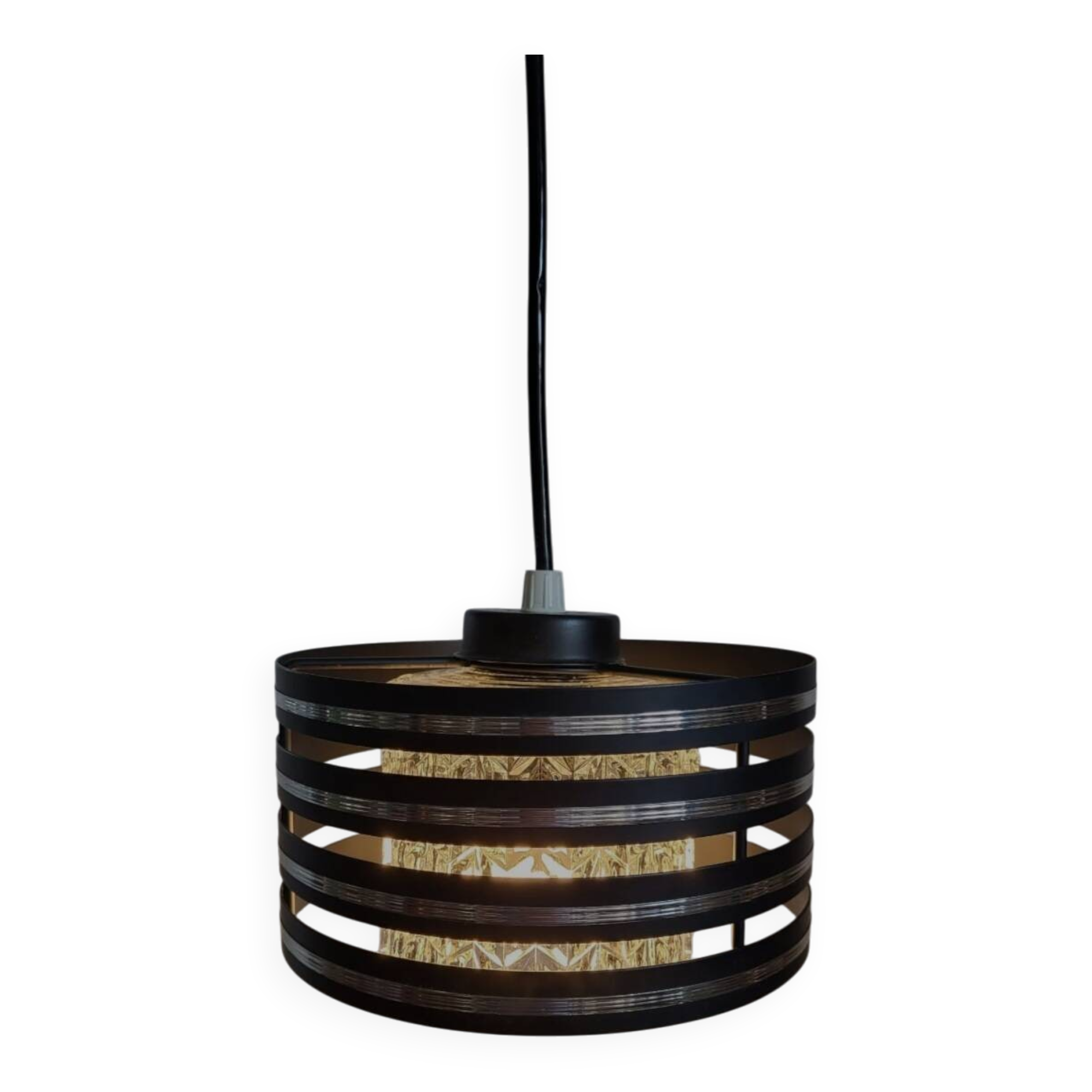Lampe à suspension design vintage, Hillebrand, vermoedelijk jaren 80