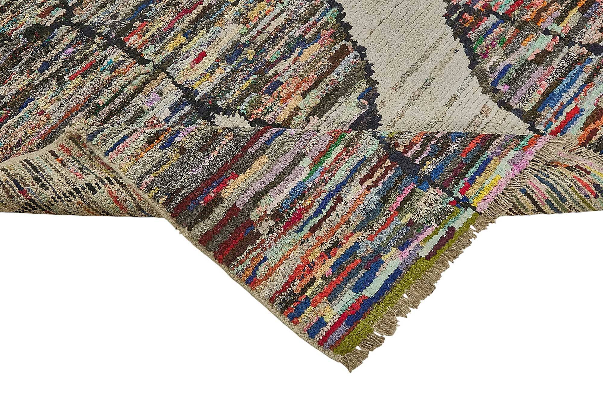 Handwoven Turkish Recycled Boho Rug 223 cm x 311 cm