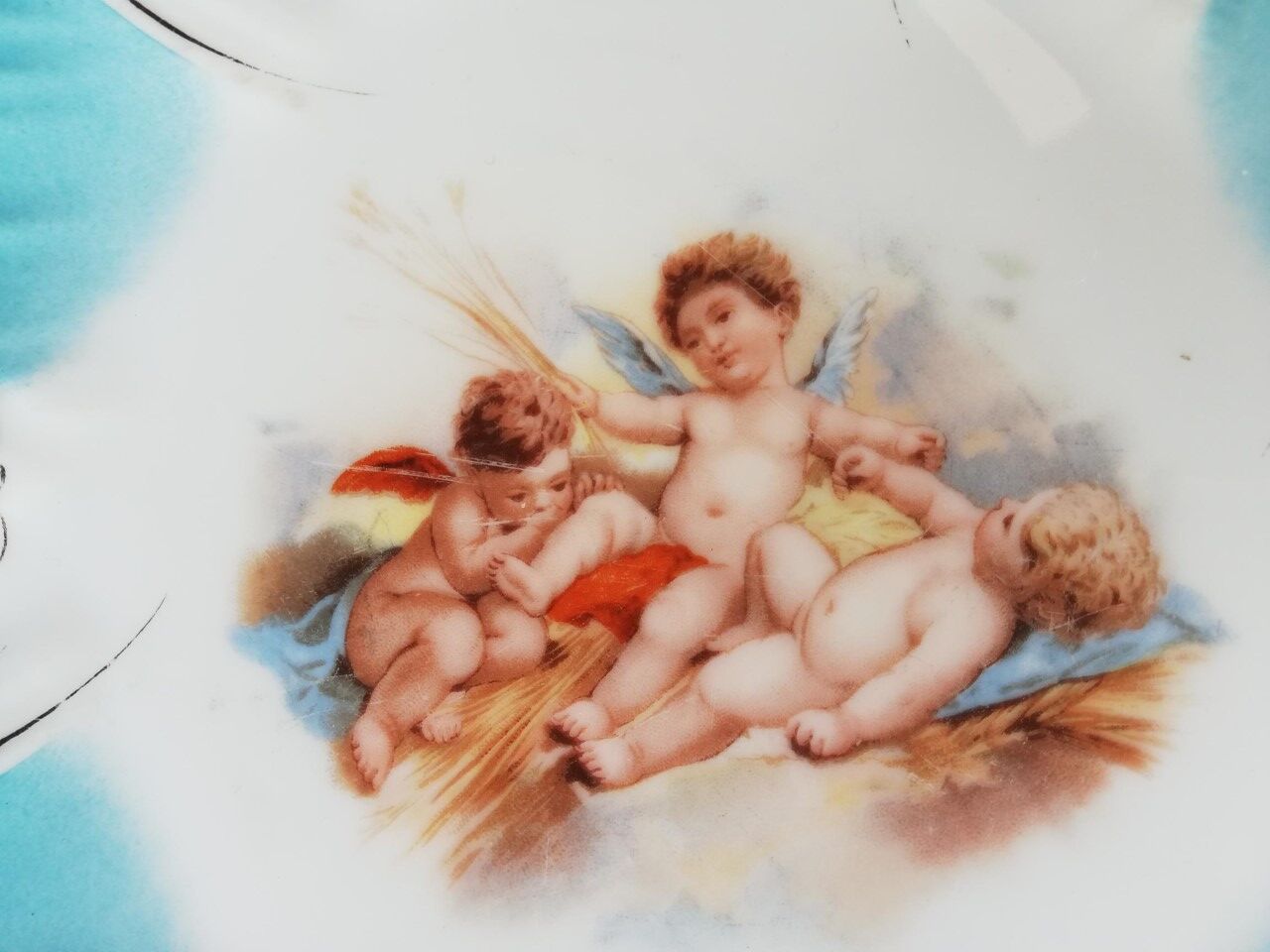 Pair of antique ceramic plates.