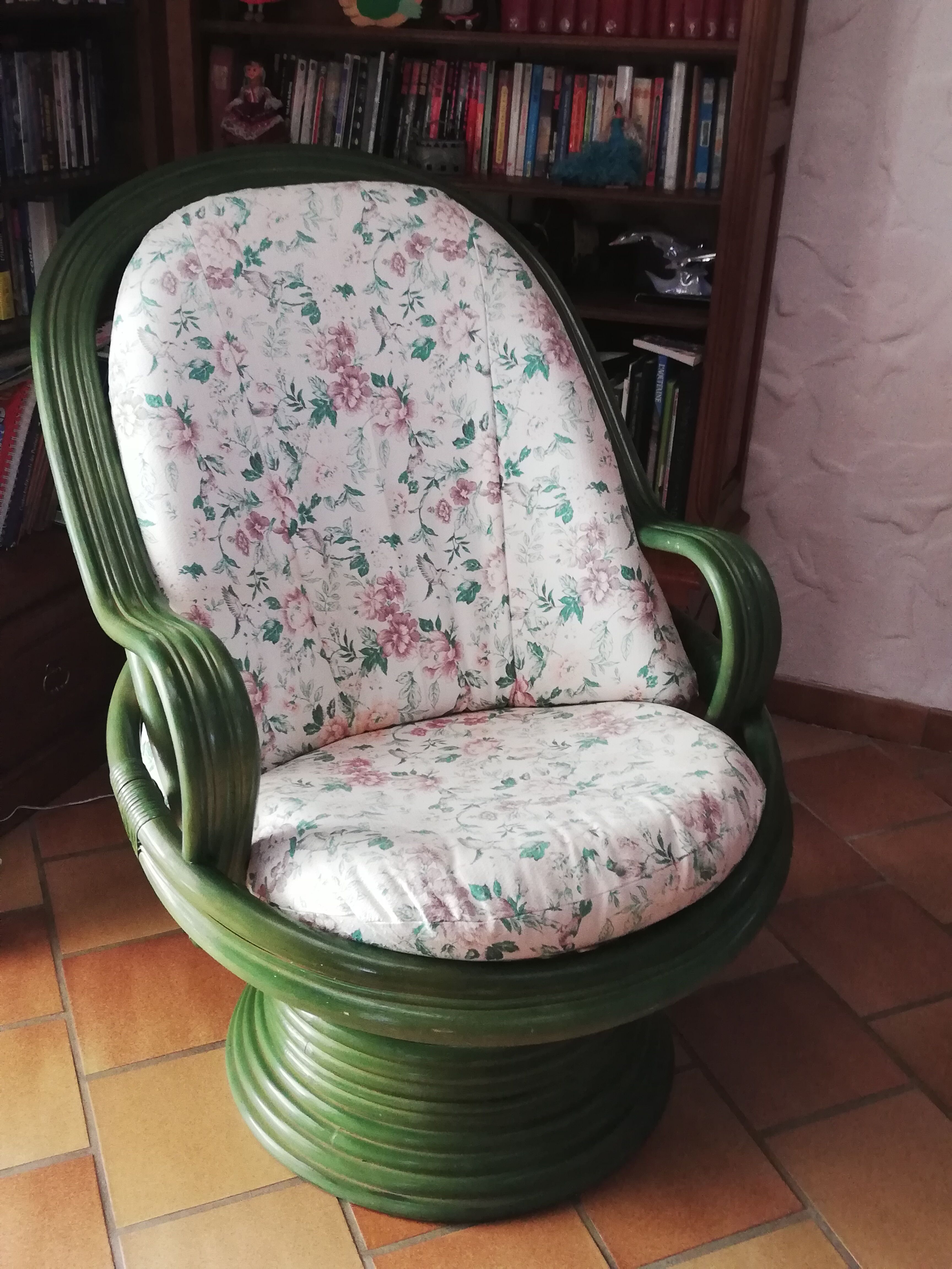 Rocking chair structure bambou