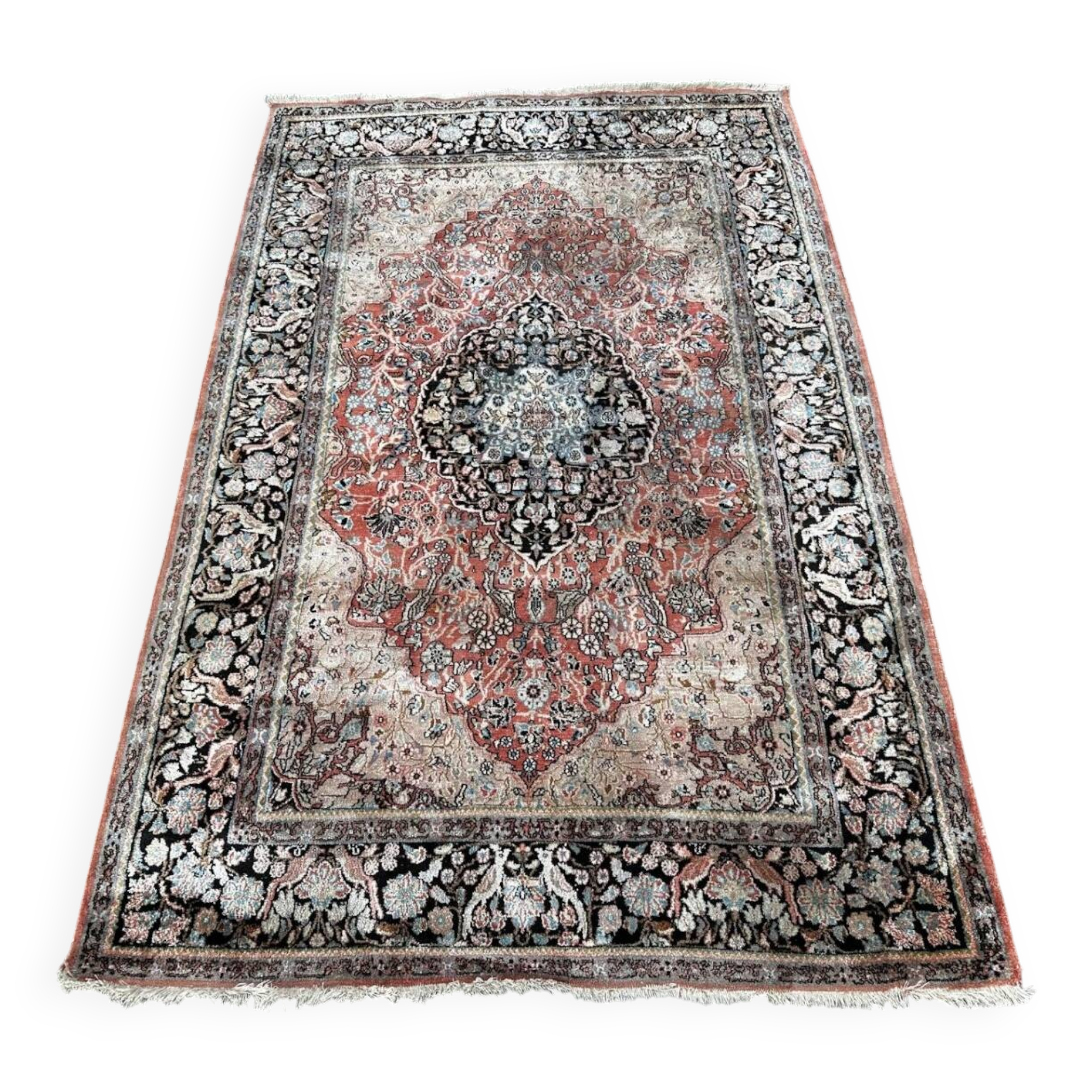 Handmade Indian silk rug