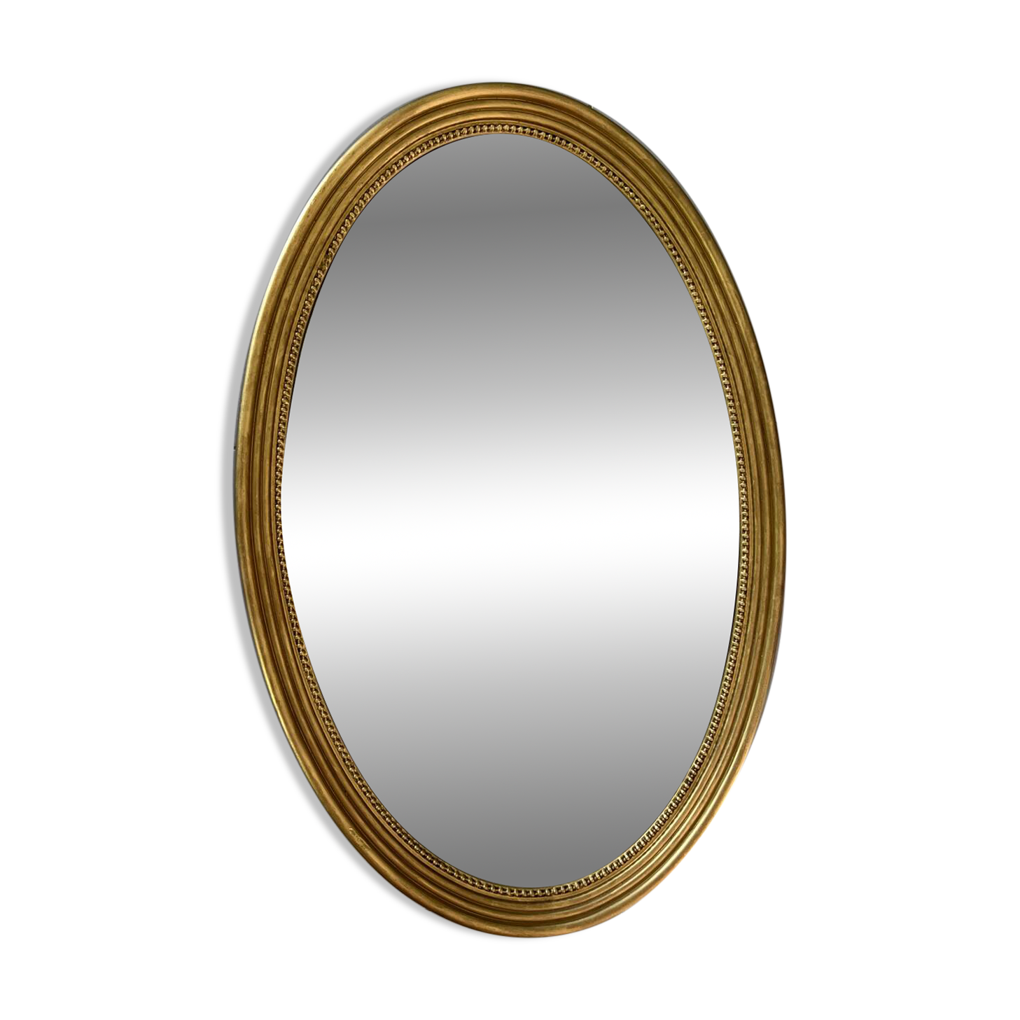 Vintage oval gold mirror