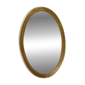 Miroir ovale doré vintage