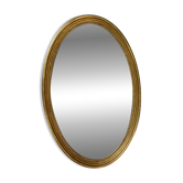 Vintage oval gold mirror