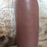 Vase, hot water bottle with handle in brown terracotta stoneware, France