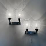 Space Age design wall lights by Doria Leuchten 70s (X2)