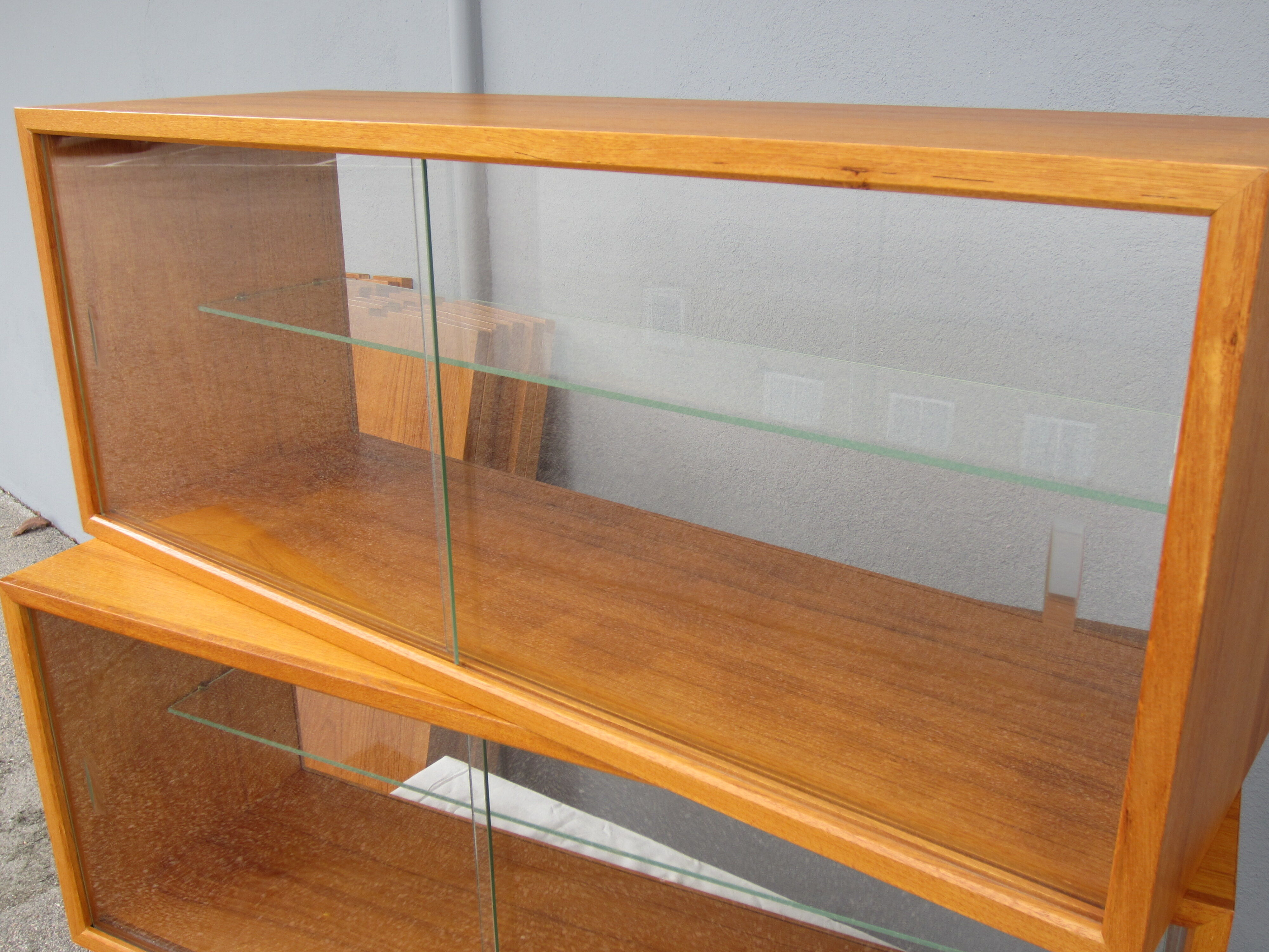 Olof Pira teak modular library shelf system for String