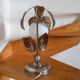 lampe fleur laiton et opaline