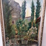 Old painting on wood