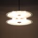 1930s Bauhaus chrome and glass chandelier, Czechoslovakia