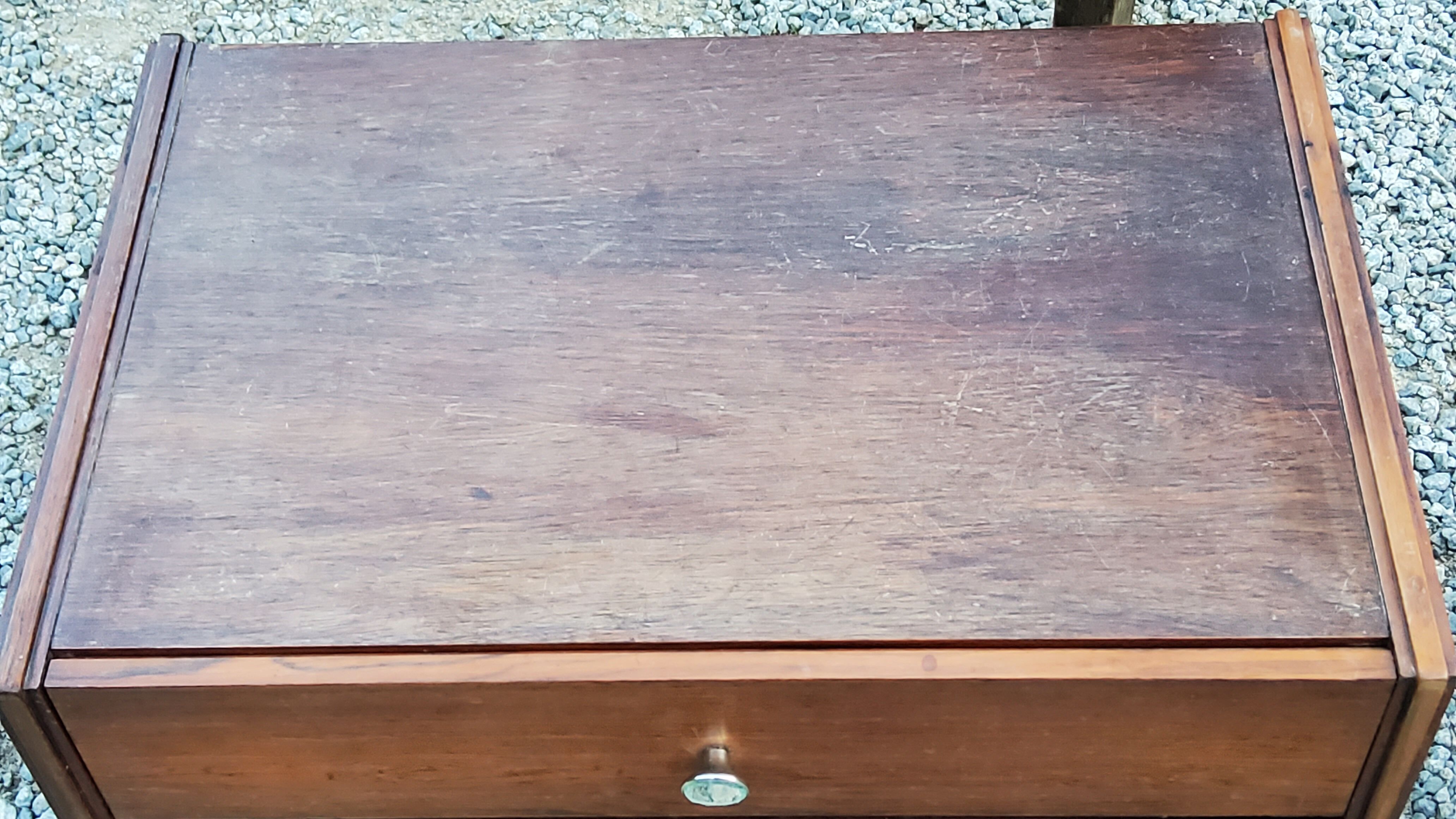 Pair of modernist art deco rosewood bedside tables from the 30s