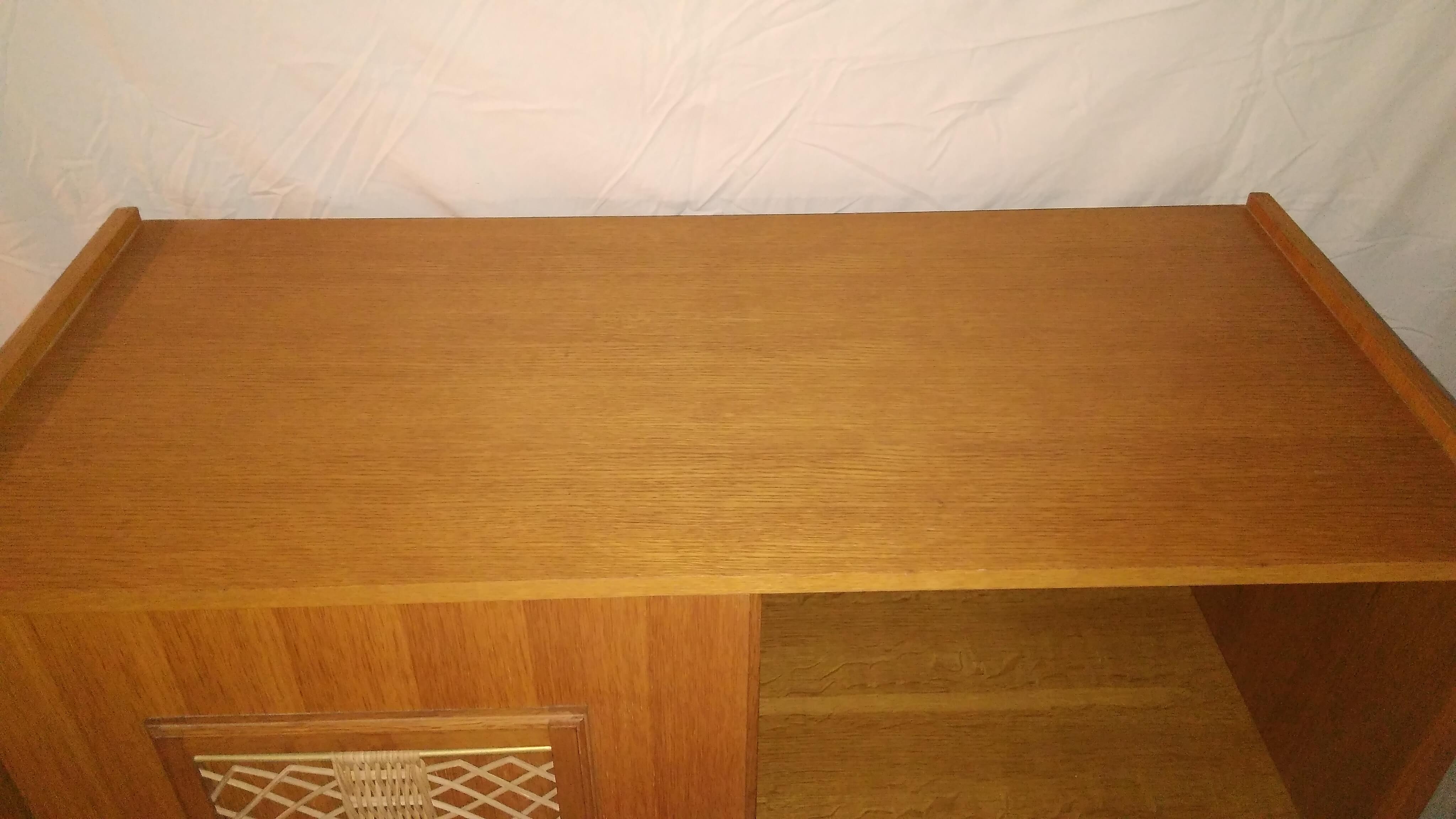 Vintage rattan wardrobe