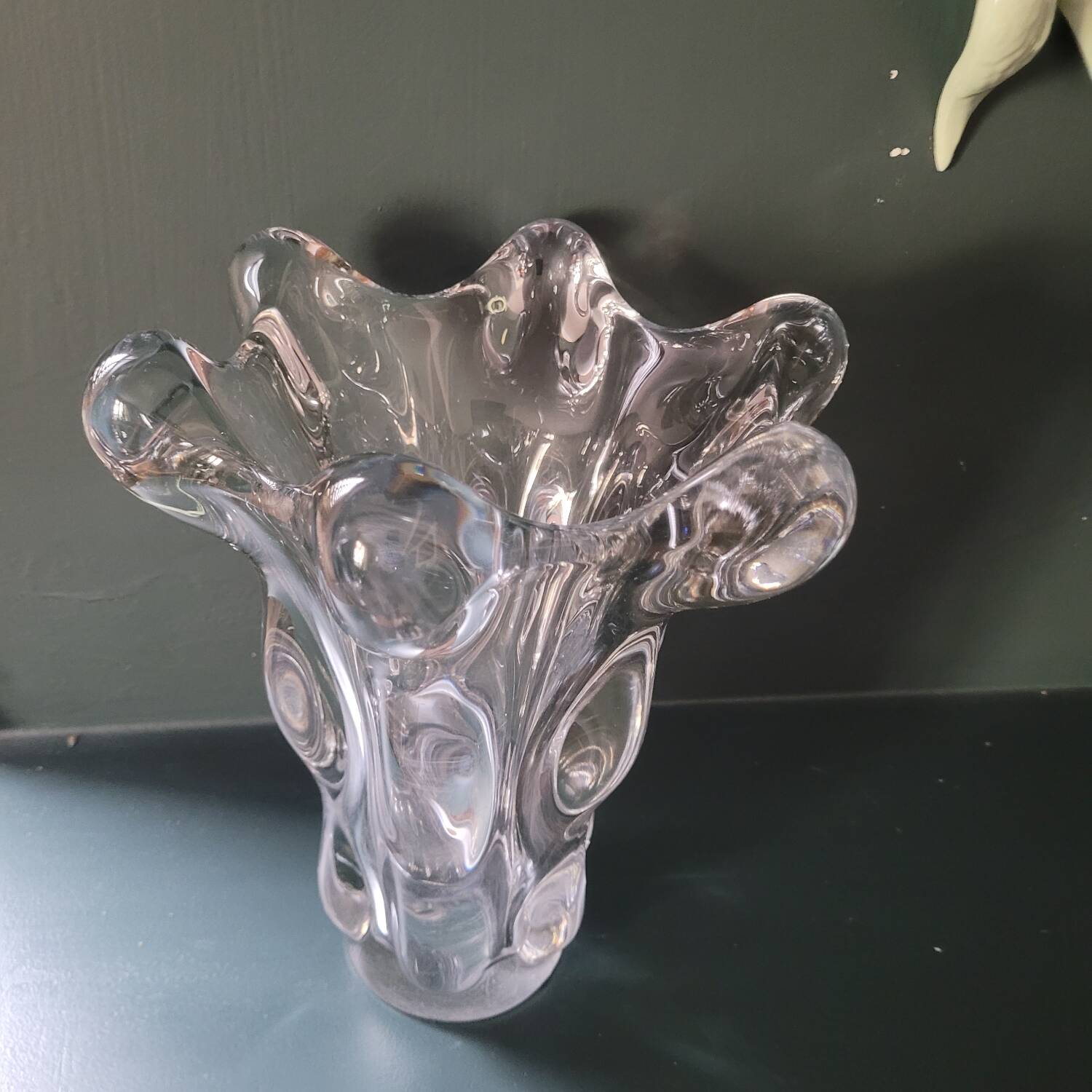 "Head of Giraffe" vase in Vannes Le Châtel crystal