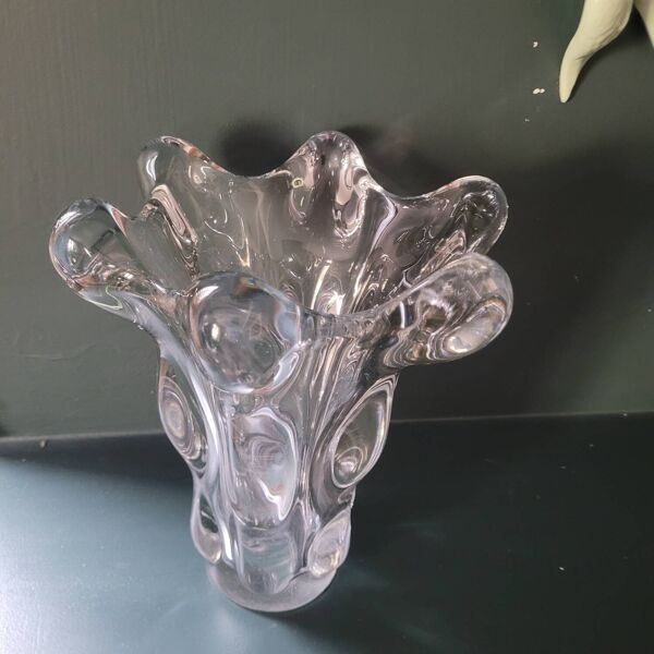 Vase ''Tête de Girafe'' en Cristal de Vannes Le Châtel