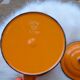 Old orange enamel coffee maker