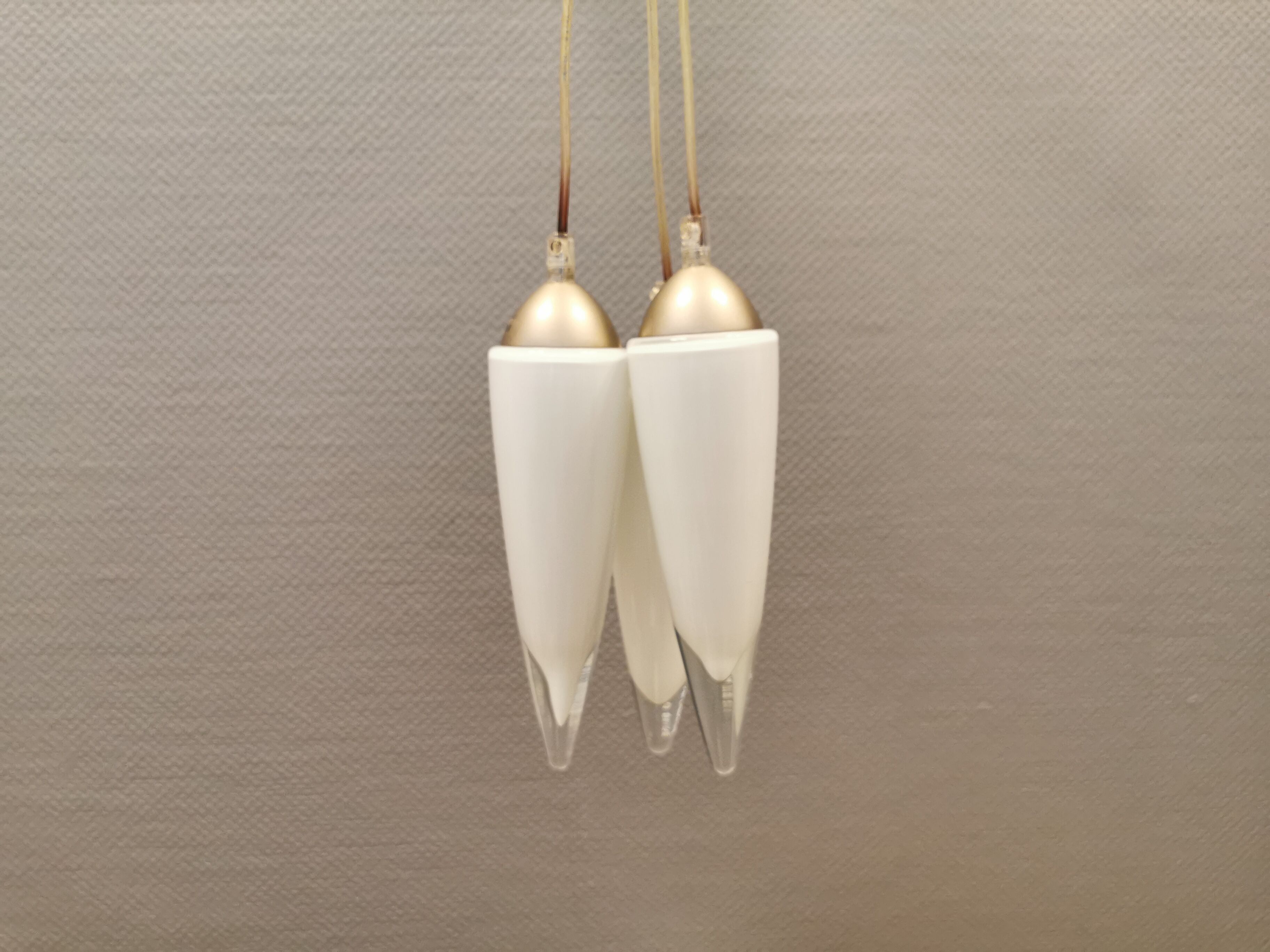 Three icicle hanging lamps