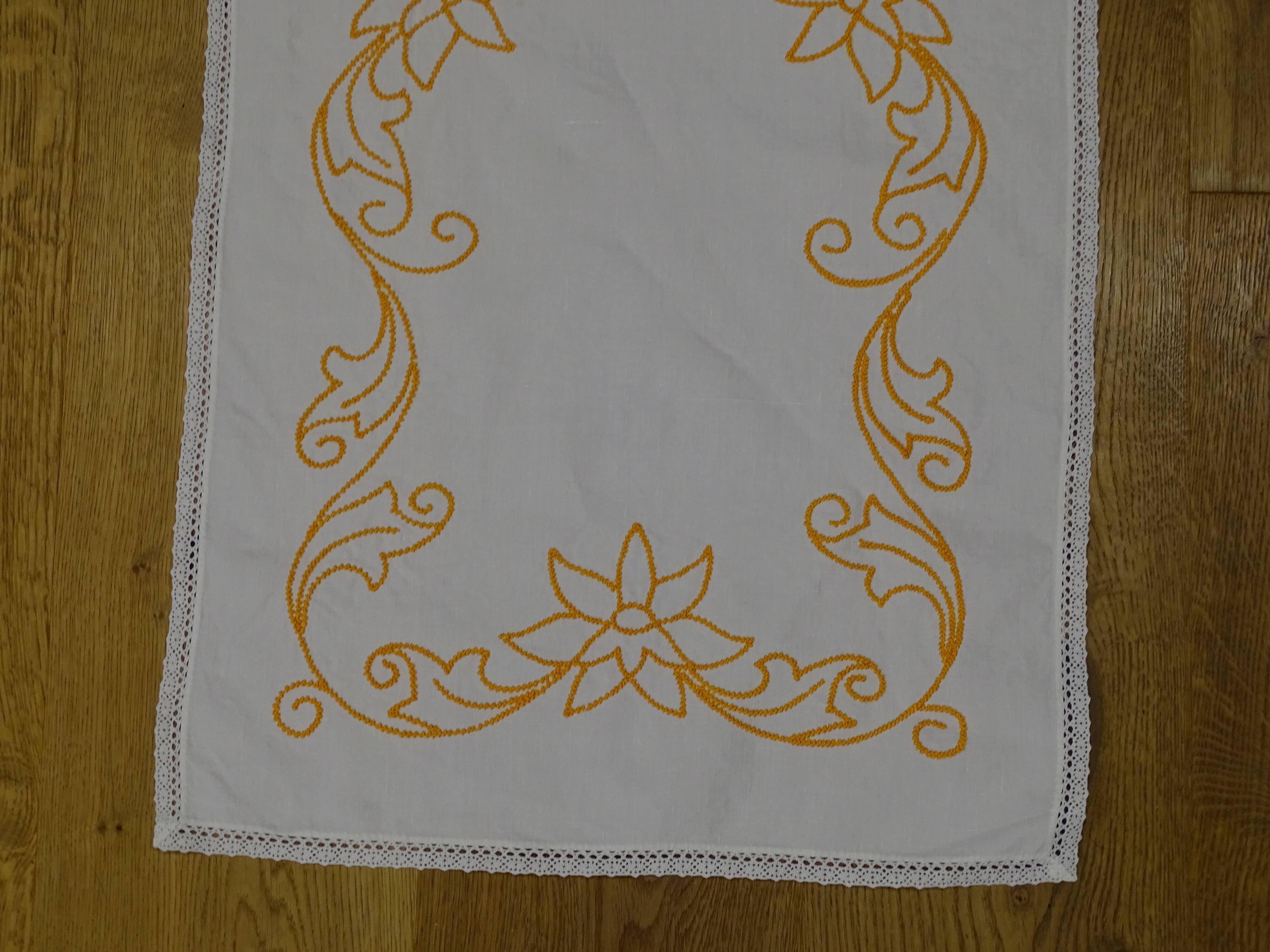 Doily or table path or center of table embroidered around 1970