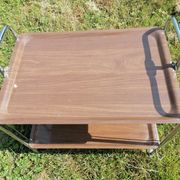 Vintage chrome Textable style folding trolley