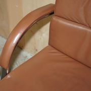 Fauteuil de bureau William Hands Orion en cuir, style Mid-Century Modern