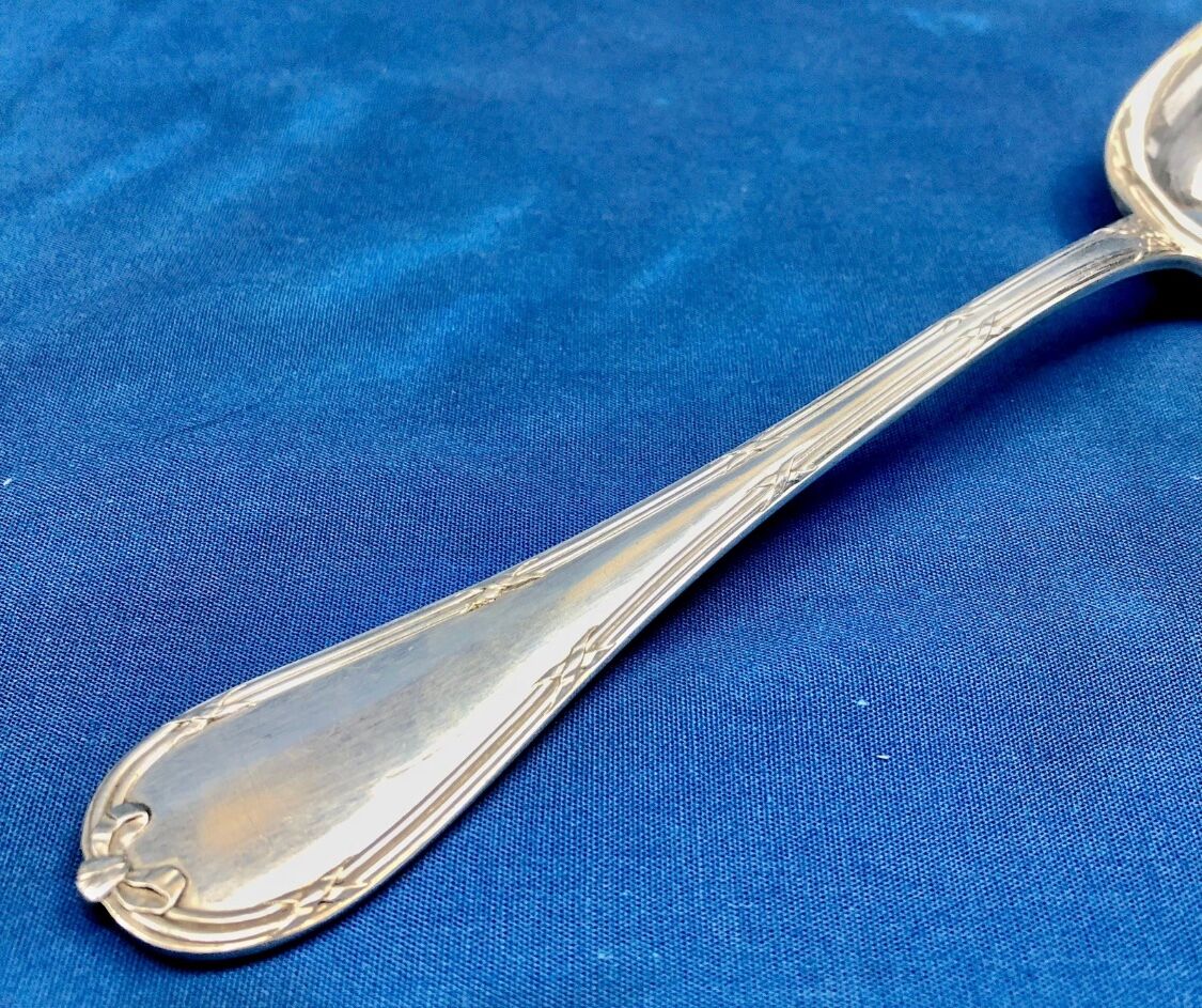 6 silver-plated metal tablespoons Christofle model Crossed Ribbons