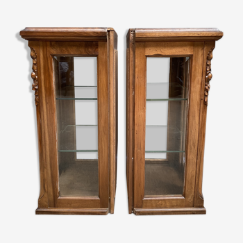 Pair of art deco 1930 showcases